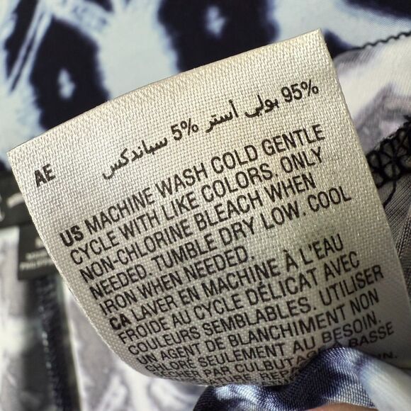 INC International Concepts Navy Tie Dye Wide Leg Cropped Palazzo Pants Medium - Picture 6 of 9